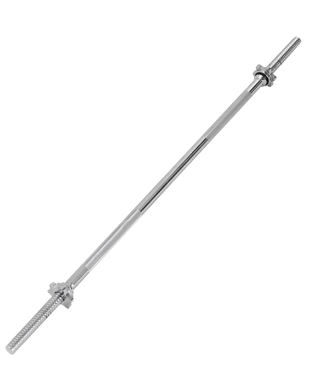 Гриф для штанги BB-103 прямой, d=25 мм, металл, с металлическими замками, хром, 120 см