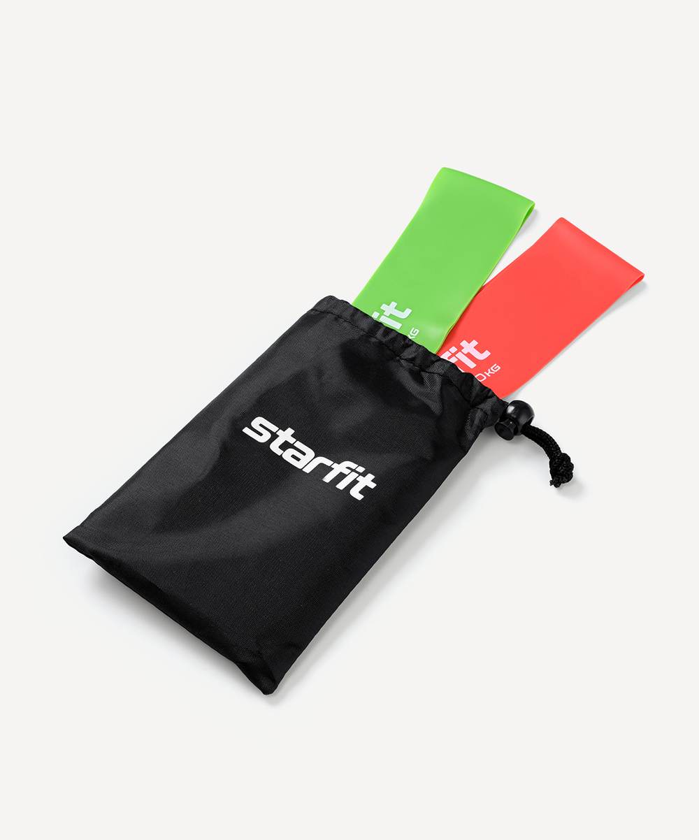 Мини-эспандеры STARFIT ES-206, малиновый/лаймовый, 2 шт