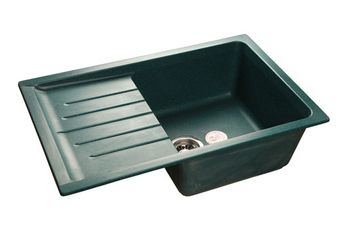 GRANFEST Мойка мрамор PRACTIC GF-P--760L чаша с крылом 760*500мм  зеленый  арт.GF-