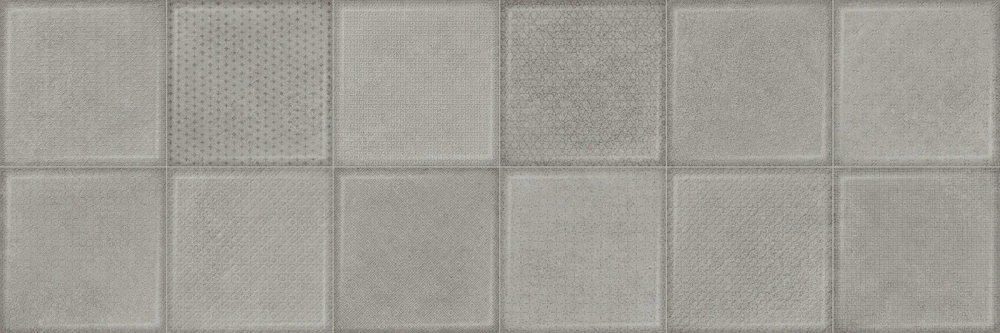 Настенная плитка Alma Ceramica TWU3090CUB70R Cube 30x90 серая матовая под мозаику / пэчворк