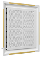 Решетка вентиляционная AIRVENT регулируемая жалюзи 349х399 пластик ERA