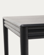 Раздвижной стол Lenon черный из шпона и массива дуба 200(280)x90