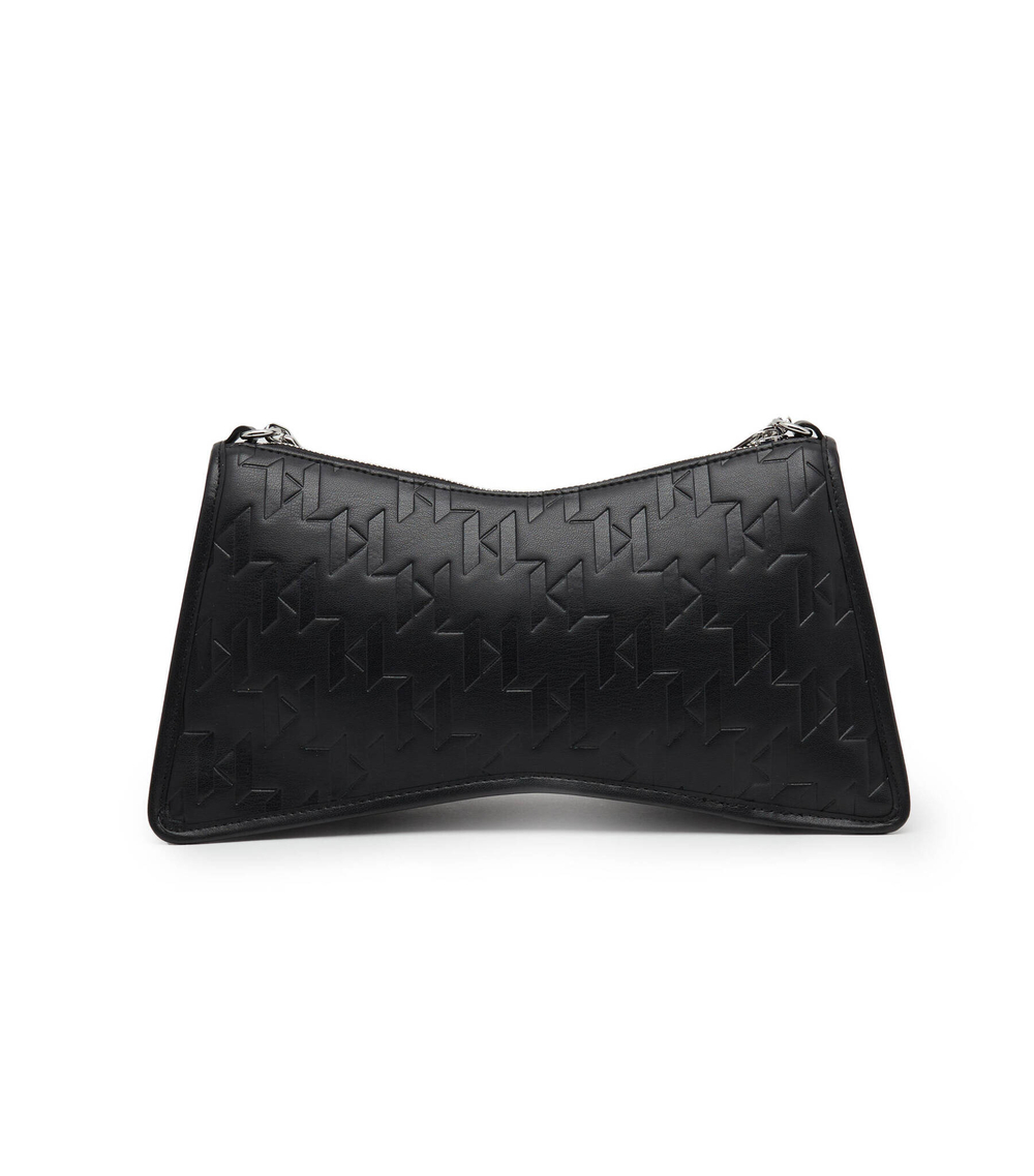 Кожаная сумка через плечо Karl Lagerfeld - черный(231W3020)