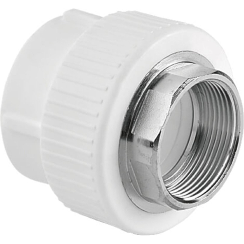 Муфта TEBO бел. PP-R комбинированная 75х2 1/2" ВР под ключ (2/8), арт. 030020513