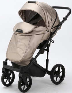 Детская коляска Adamex Zico Deluxe 2 в 1 Z-SM06 СВ.БЕЖ.ПЕРЛ КОЖА