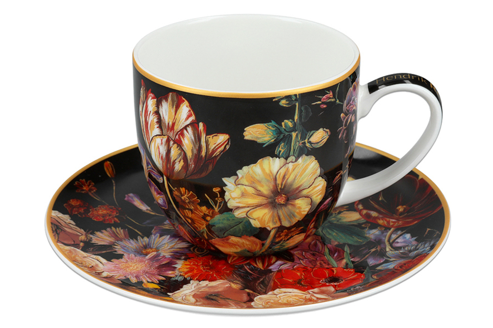 Чайная пара 250мл Carmani Натюрморт с тюльпаном Х. Рейкерс