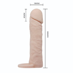 Удлиняющая насадка Medium с подхватом мошонки - 16 см. (Цвет: телесный)