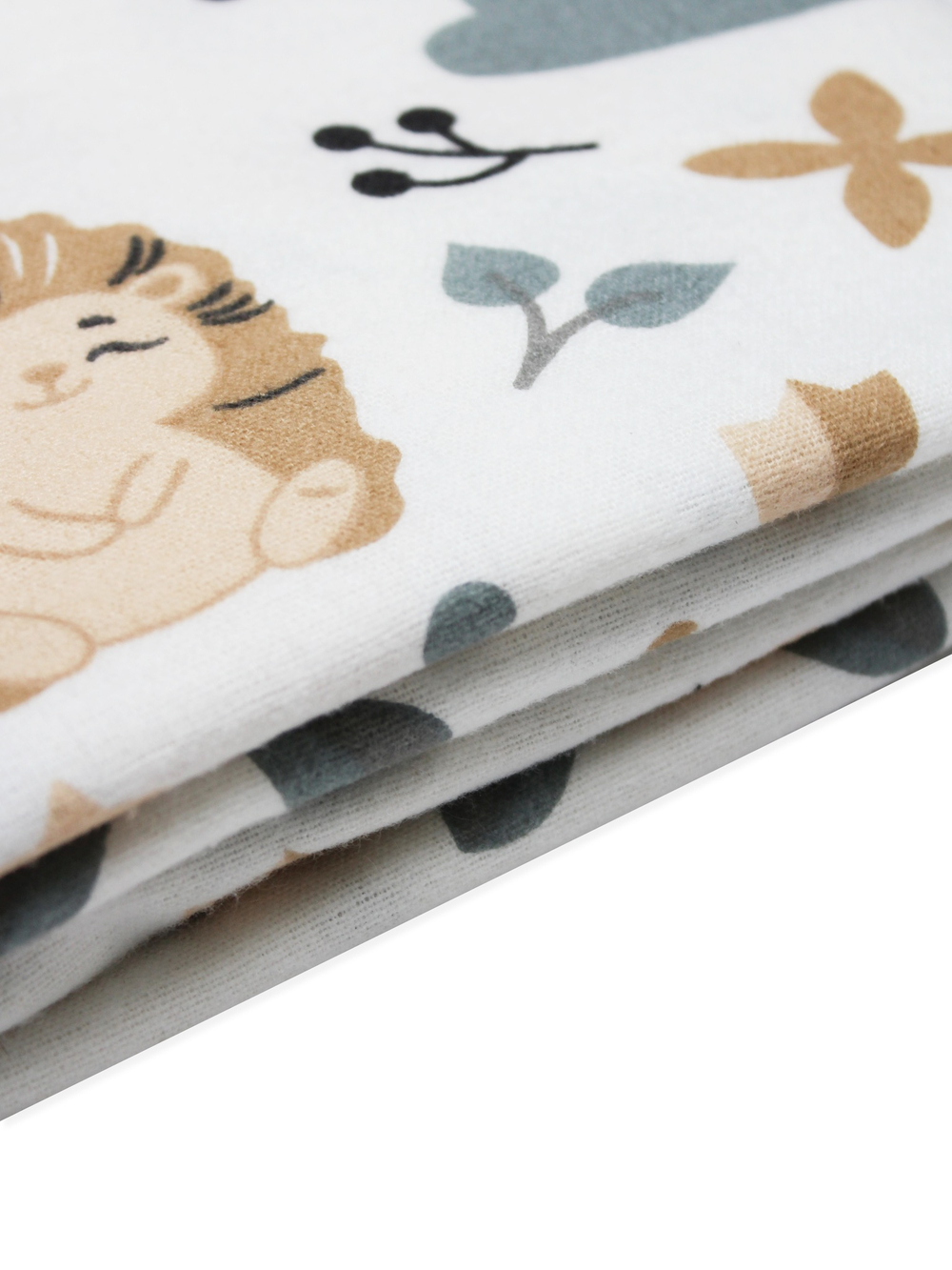 Фланелевая пелёнка Ежата 90*130