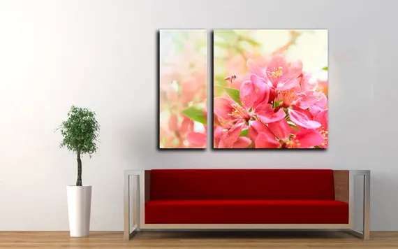 Модульная картина "Цветущая сакура"