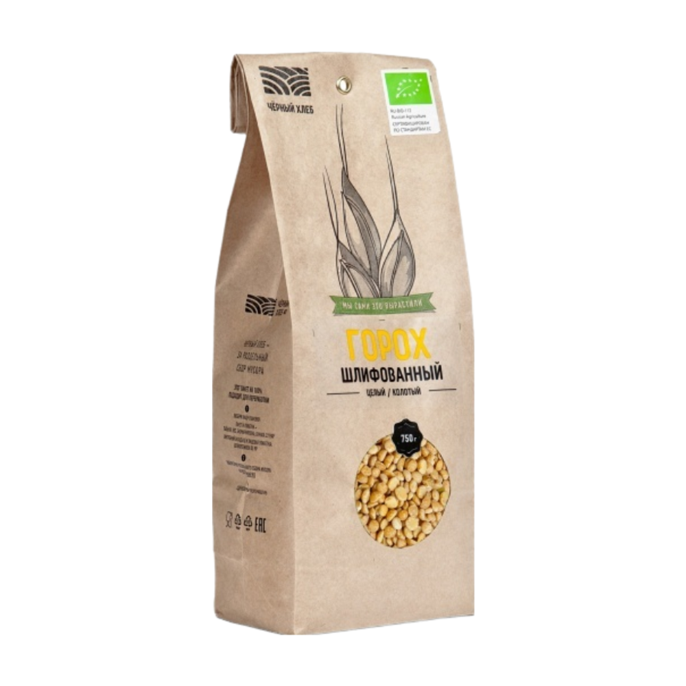 Горох шлифованный 750гр (ЧЕРНЫЙ ХЛЕБ) Горох шлифованный 750гр (ЧЕРНЫЙ ХЛЕБ)