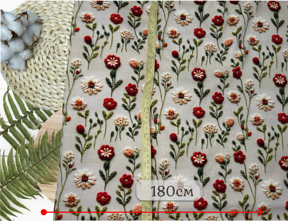 Футер 2-н петля вязаные цветы