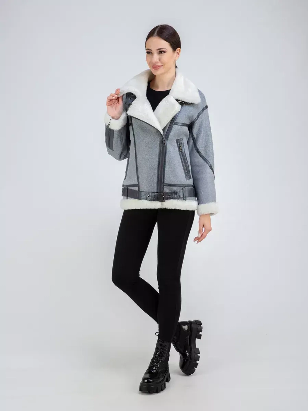 Дубленка авиатор натуральная зимняя