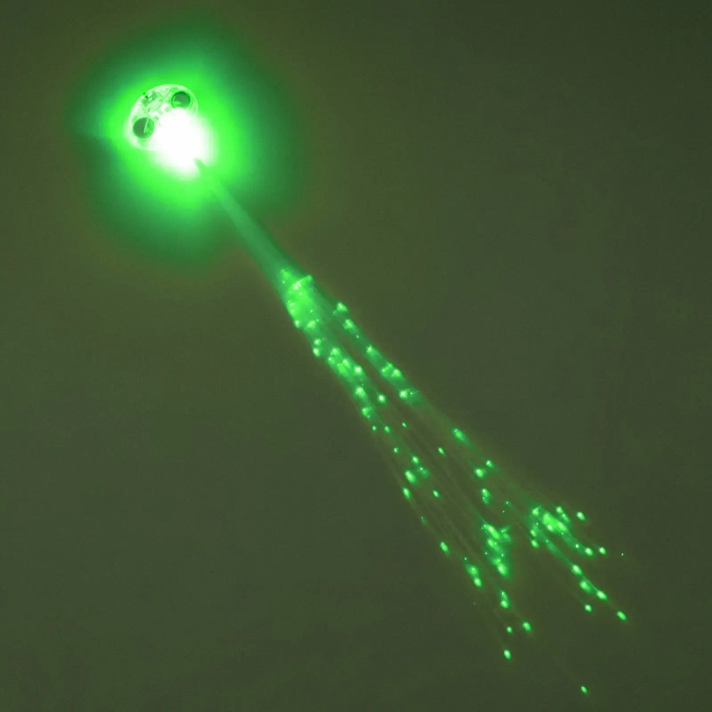 Прядь для волос светящаяся «Богиня ярких красок» , зелёный