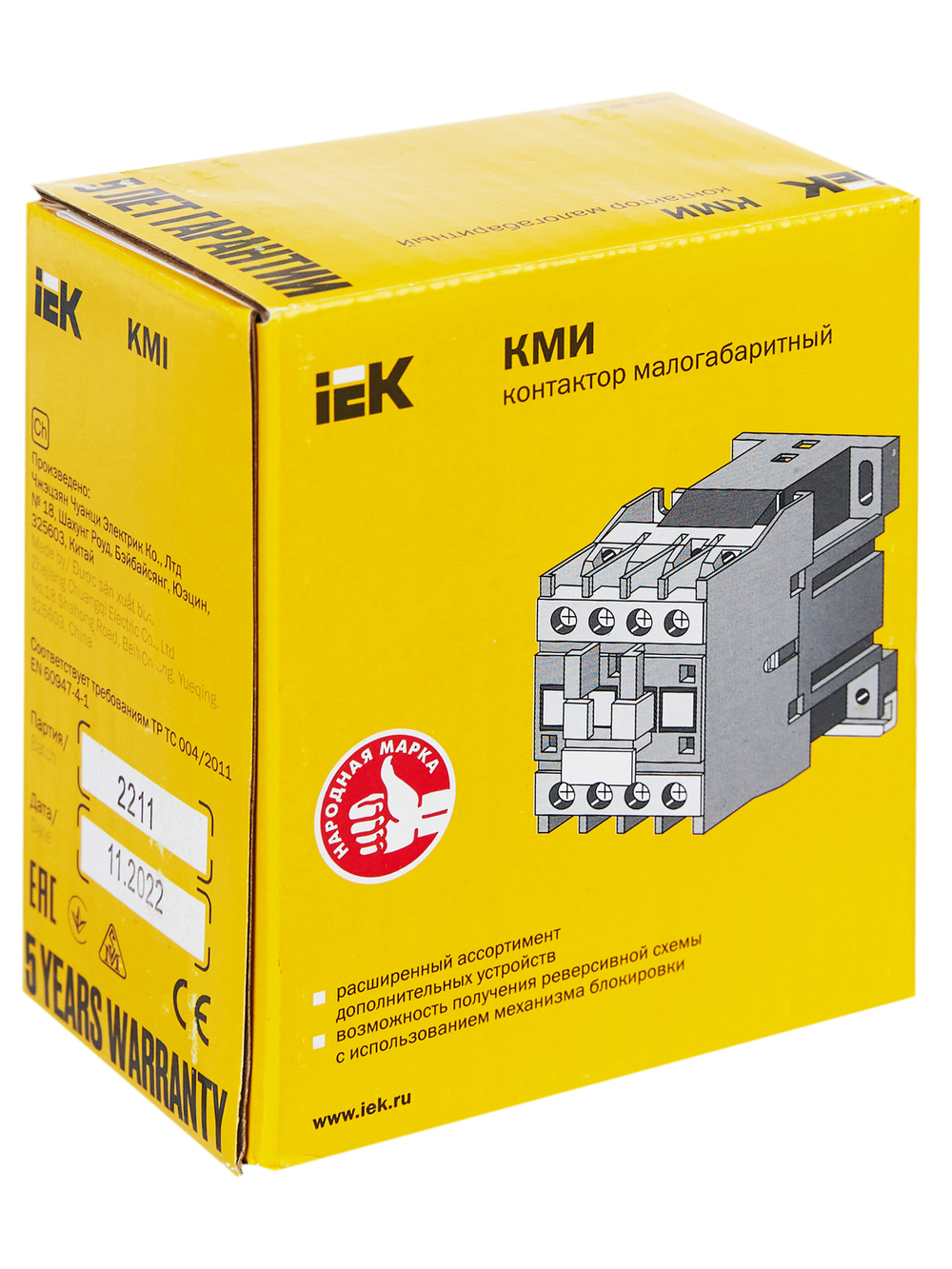 Контактор КМИ-11810 18А 24В/АС3 1NO IEK