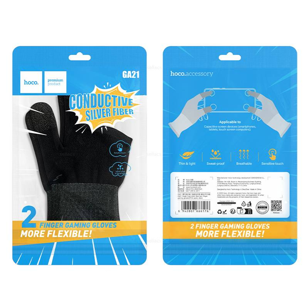 Hoco GA21 Eagle Claw игровые перчатки на 2 пальца (2шт в уп)