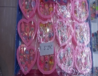 Набор украшений для девочек, в колечки универсального размера 9х8 см, с-31250