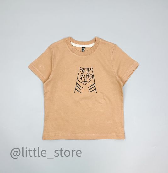 Футболка хлопковая "Мир животных" итальянский песок