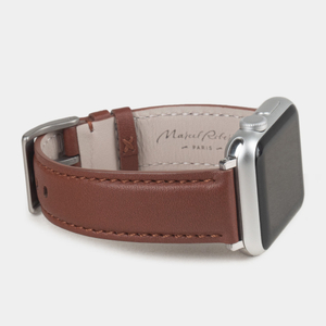 Ремешок для Apple Watch 44/45/46 mm из кожи теленка, коричневого цвета