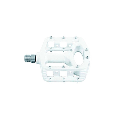 Педали 9/16" алюм. литые герм. ось Сr-Mo широкие смен. шипы 376г Белый