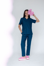 Блуза женская м640 toray стретч opal blue