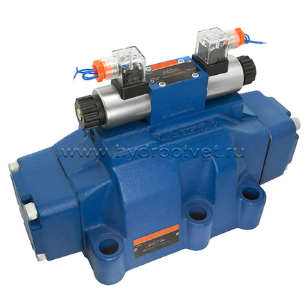4WEH32C6X/6EG24N9EK4/B10P4.5 - Гидрораспределитель с электроуправлением Ду32 схема C (574), напряжение G24, каналы управления E = X - внутр. и Y - внеш.