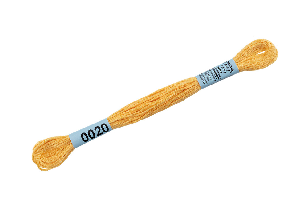 Мулине "Gamma", 100% хлопок, 8 м, №0020