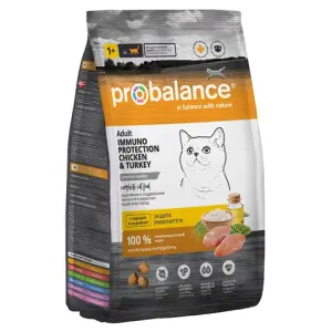 Уценка! Повр.Упак/Сухой корм ProBalance Adult Immuno Protection для кошек с курицей и индейкой