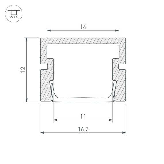 Профиль Arlight PDS-SM-3000 ANOD BLACK 037947
