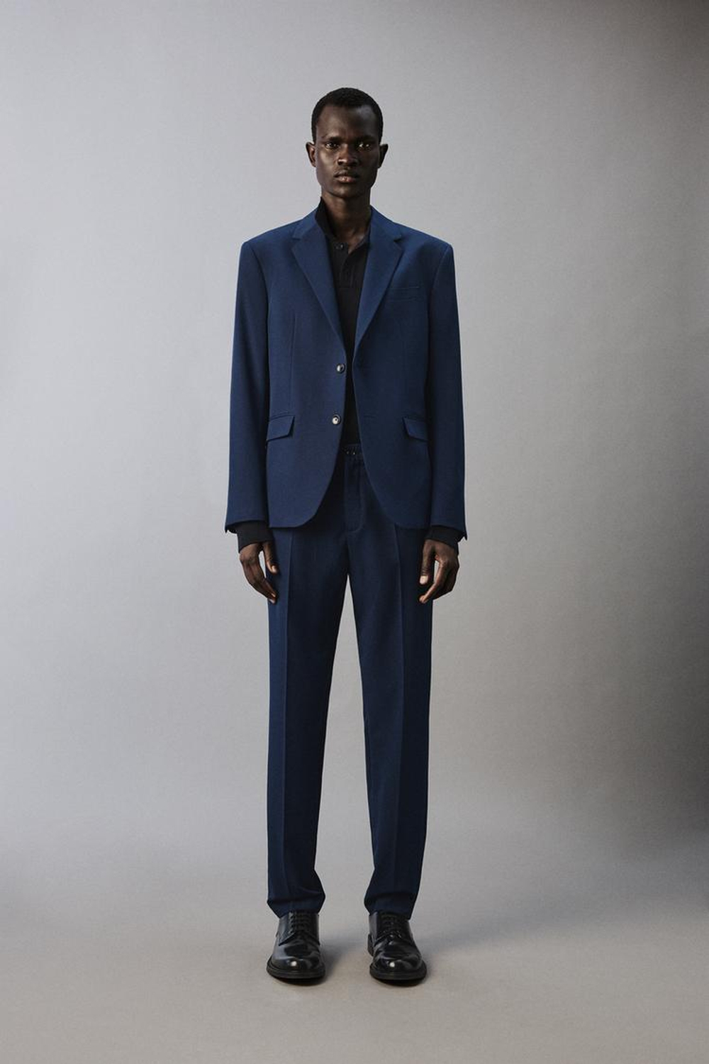 ZARA КОСТЮМНЫЕ БРЮКИ COMFORT, ЧЕРНИЛЬНО-СИНИЙ