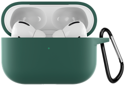 Чехол для наушников Soft-Touch AirPods Pro 2 c карабином и нижней заглушкой