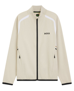 Мужская теннисная кофта BOSS TOC Spin Full Zip - light beige
