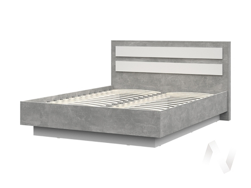 Кровать 1.6х2.0 КР 02 МС Денвер (ателье светлое/белый)