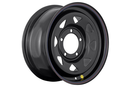 Диск усиленный УАЗ стальной черный 5x139,7 7xR16 d110 ET+30 (треуг. мелкий)