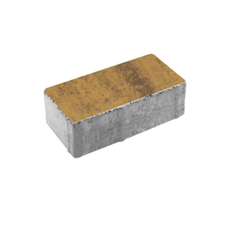 Тротуарная плитка ПРЯМОУГОЛЬНИК 200x100 мм - Листопад гладкий Янтарь