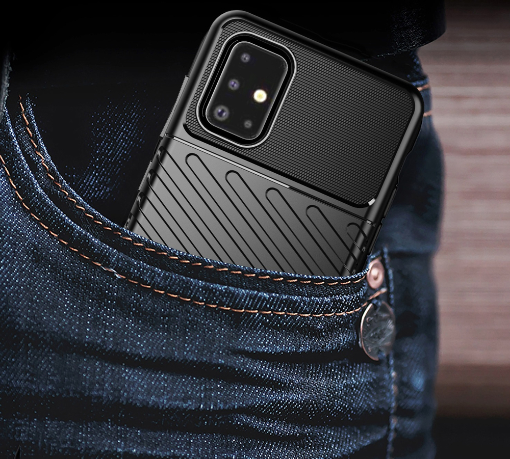 Чехол для Samsung Galaxy A71 цвет Black (черный), серия Onyx от Caseport