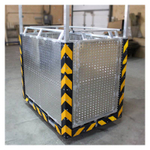 Люлька подвесная алюминиевая MEGAL ЛПА - 2/1 с защитным демпфером сигнального цвета