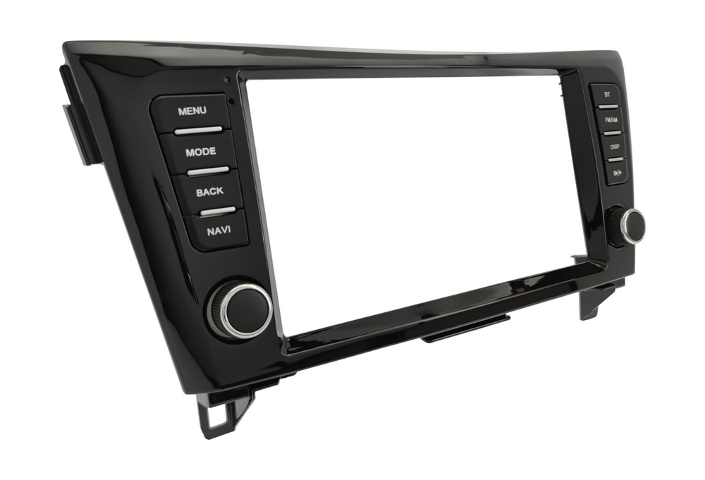Комплект рамки с разъёмами 9" Nissan Qashqai J11, X-Trail T32 2014-2022 (без 360) маленькая с кнопками - Car-Smart 7015F3