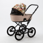 Универсальная детская коляска Adamex Porto Retro Flowers FL-5 (3в1)