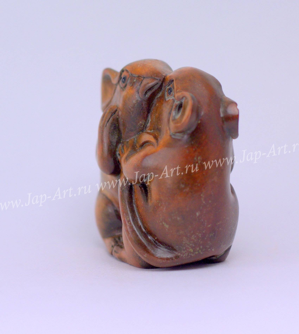 Нэцкэ Две мыши