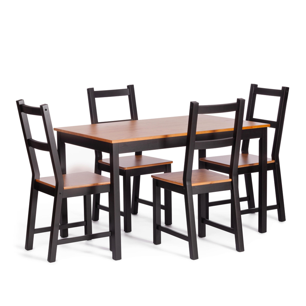 Стул Соната / Sonata chair массив сосны, 41х50х95 см, антик/чёрный