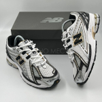 New Balance R White Metallic Gold