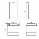 Тумба с раковиной Comforty Порто 00-00010676 60 дуб тёмно-коричневый