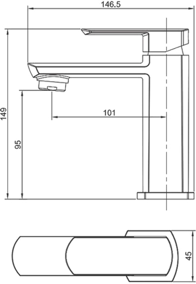 Смеситель для раковины Aquanet Cinetic AF120-10С