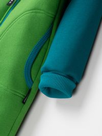 Комбинезон с карманами Колор блок "Зеленая мята" утепленный