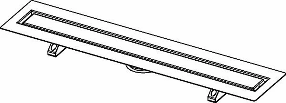 Душевой лоток TECE Drainline 80 для натурального камня, комплект, хром