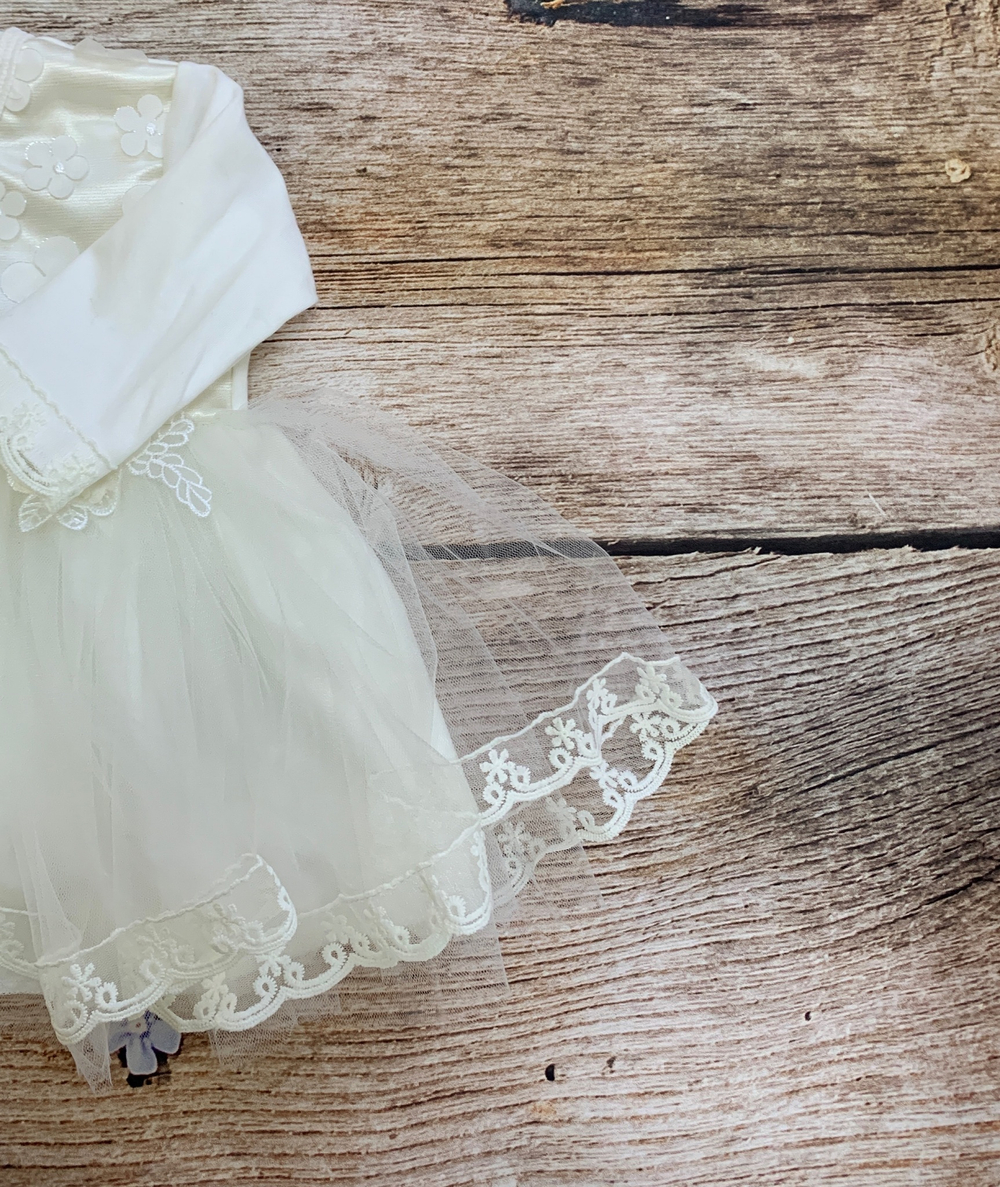 Комплект на выписку "Цветочек" (Платье, повязка) (Белоснежка) (Цвет: Розовый, Размер: 62)