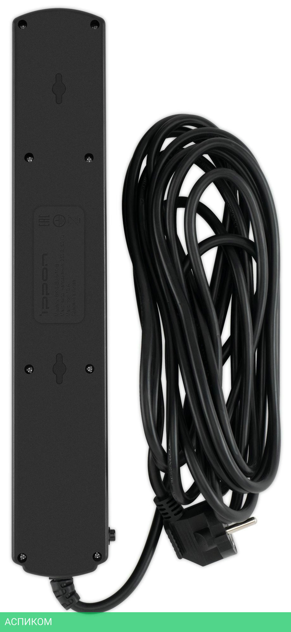 Сетевой фильтр Ippon BK-6-EU-5-10-B черный