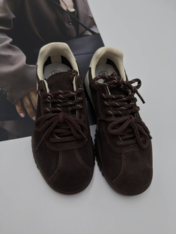 Кроссовки женские натуральная кожа арт. 9004-2 цвет"коричневый"