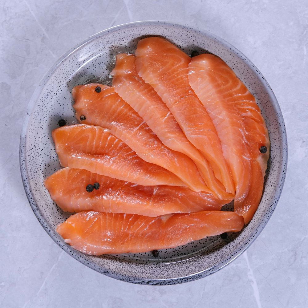 Лосось (филе-кусочки) сухого посола 200гр.