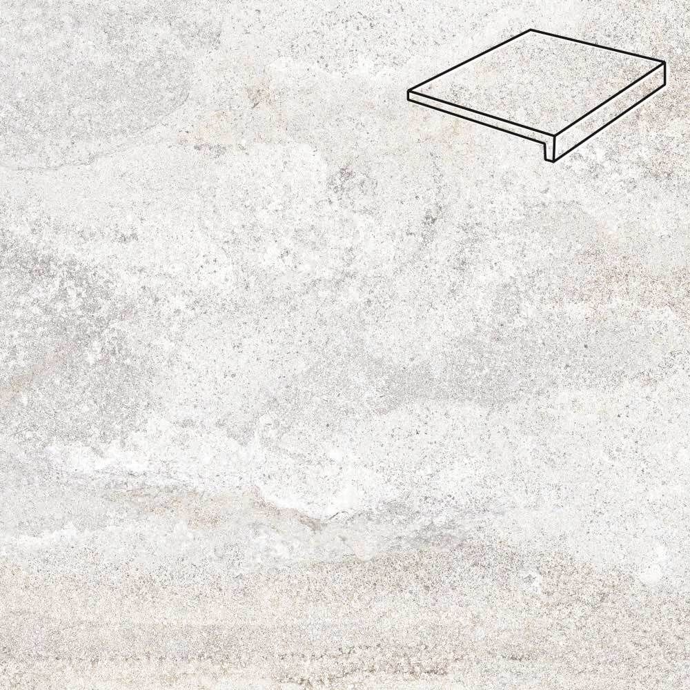 Stroeher - Keraplatte Epos 951 krios 294х340х35х11 артикул 9430 - Клинкерная ступень прямоугольная рядовая Loftstufe